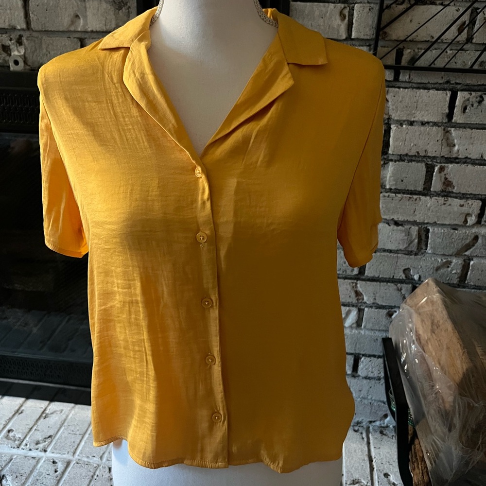 Rachel Zoe Golden Button-Down Shirt